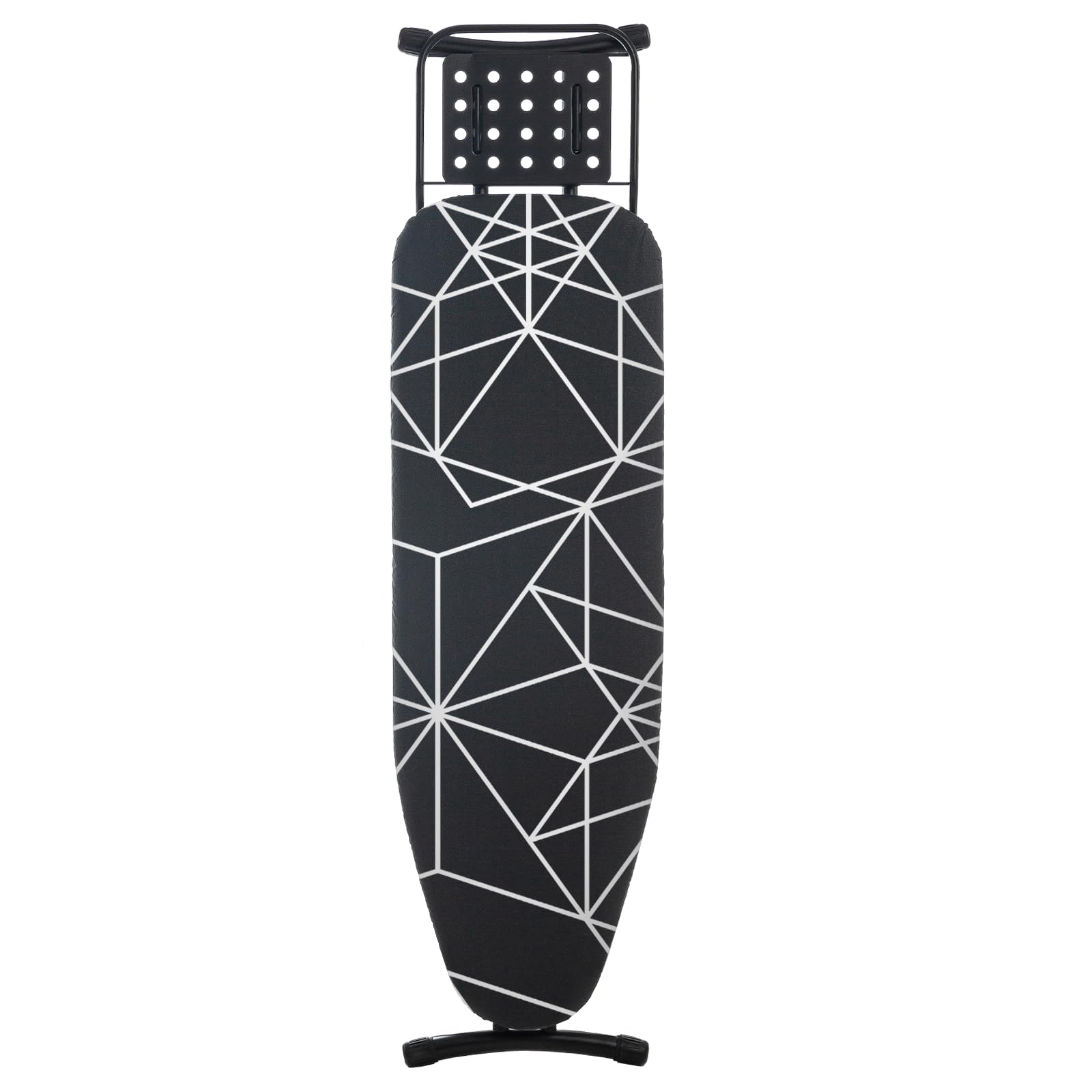 Premium 43x13 Ironing Board - Heavy Duty Full Size with Adjustable Height, Thick Padded Cover & Sturdy Steel Legs - Perfect for Home, Laundry Room or Small Spaces - Black