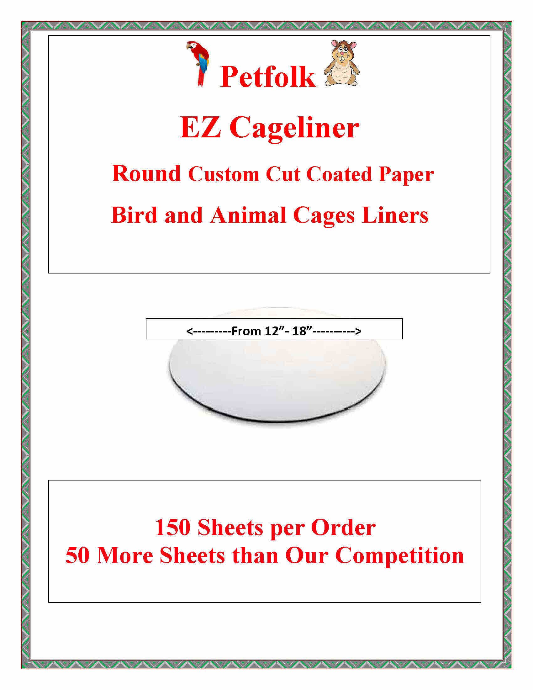 Premium 150 Sheets Round Wax Paper (20lb Lightweight) - 16