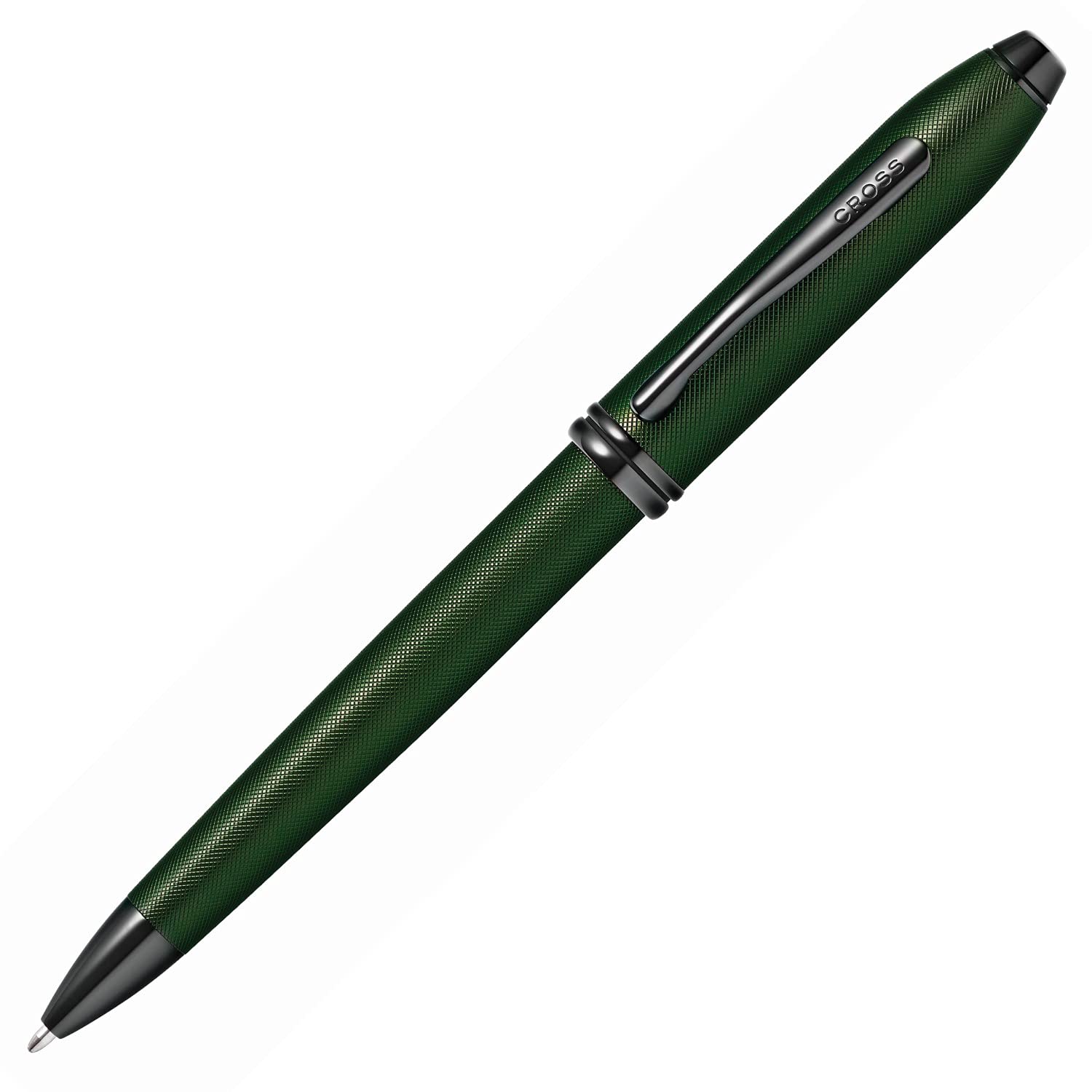Cross Townsend PVD Micro-knurl Ballpoint Pen - Matte Green Premium Writing Instrument for Business Professionals | Elegant Office Gift & Executive Accessory for Signing Documents, Taking Notes & Everyday Use
