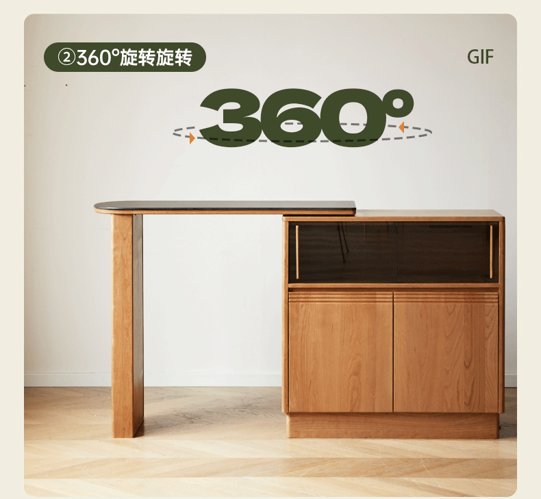 Solid Cherry Wood Extendable Bar Table - Adjustable Height for Kitchen, Dining Room, or Outdoor Entertaining