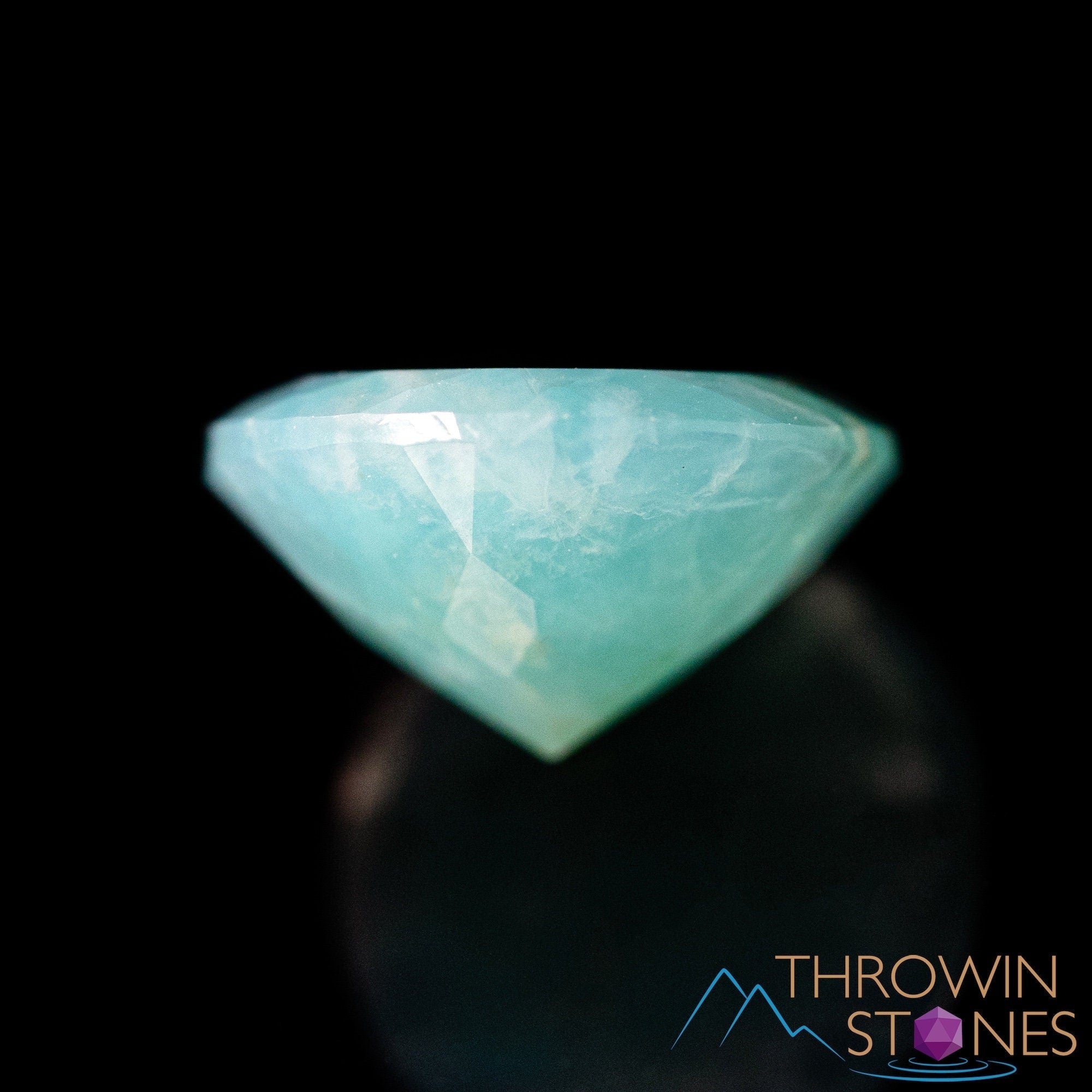 Blue Opal Crystal with Copper - Round Faceted Gemstone for Jewelry Making, Birthstone Collection, Healing Crystals (40850) | Perfect for Necklaces, Bracelets & Spiritual Healing Practices