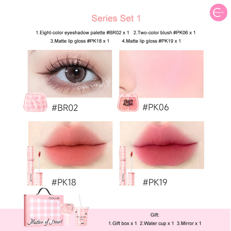 FOCALLURE Secret Thoughts Makeup Gift Set - Premium Cosmetics Kit for Eyeshadow, Lipstick & Blush | Perfect for Valentine's Day, Birthday Gifts & Makeup Lovers