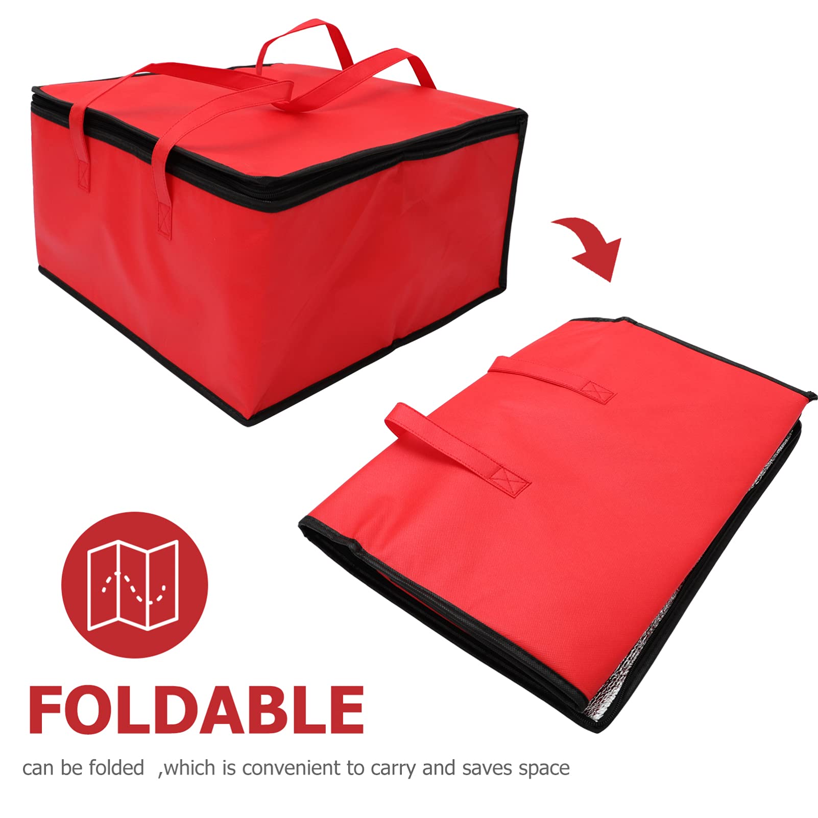 DOITOOL Insulated Pizza Delivery Bag - Thermal Food Carrier for Hot & Cold Meals - Perfect for Delivery Drivers, Picnics, and Outdoor Events