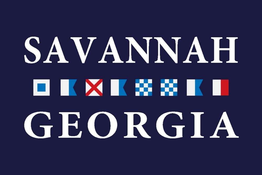 Nautical Flags Metal Art - Savannah, Georgia Inspired 12x18 Aluminum Wall Decor for Coastal & Beach House Themes | Perfect for Living Room, Office, or Boat Cabin