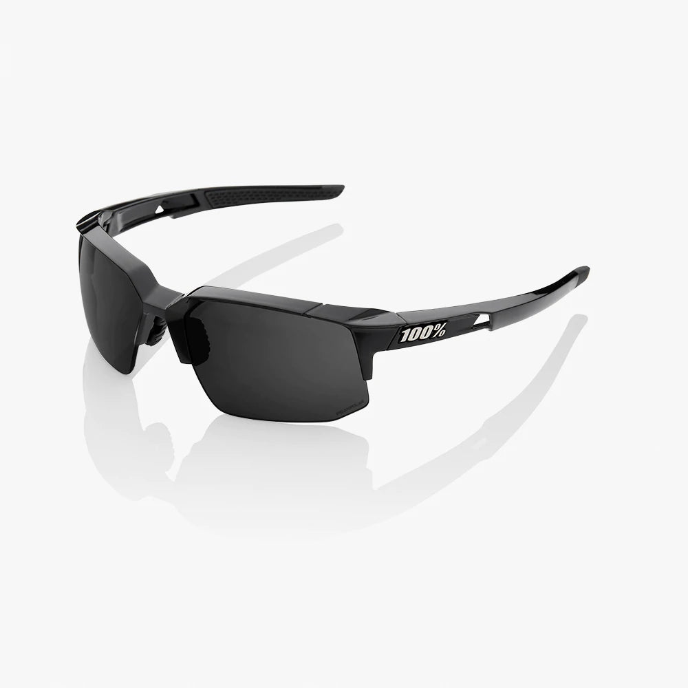 Speedcoupe Sunglasses - Polished Black Frame with Grey Peak Polarized Lenses for Men & Women - UV Protection, Stylish & Durable for Driving, Running, Outdoor Sports & Daily Wear