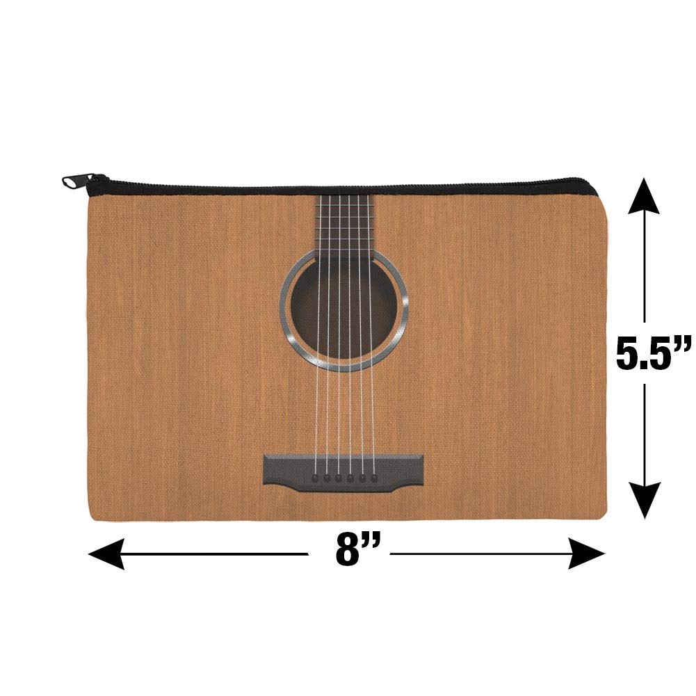 Premium Acoustic Guitar Strings & Pencil Pen Organizer - Durable Zipper Pouch Case for Musicians & Students | Perfect for Guitar Accessories Storage & School Supplies Organization