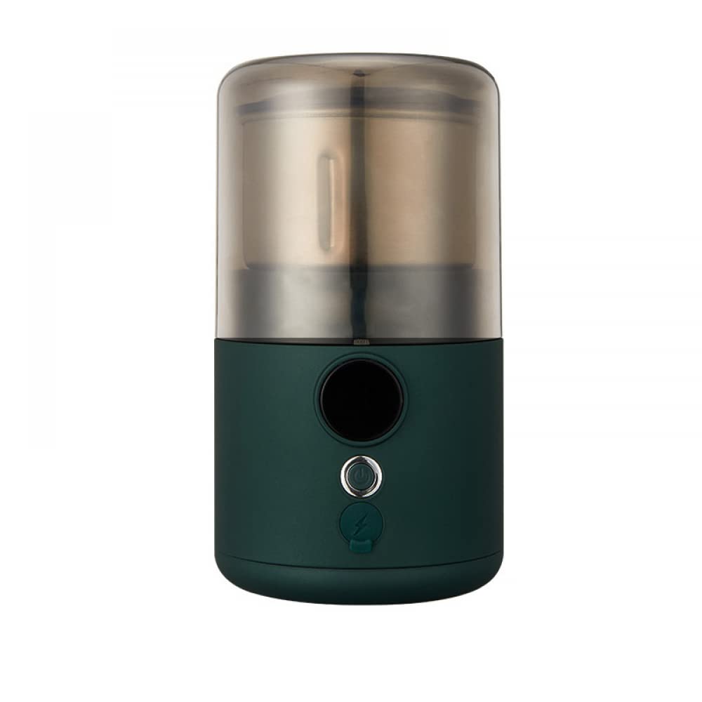 LPY Electric Coffee & Spice Grinder - Portable Wireless Dry Grinder for Home & Kitchen - Rechargeable & Washable Multi-Function Mill (Retro Green) - Perfect for Coffee Beans, Nuts, Spices & Herbs Grinding at Home, Camping or Travel