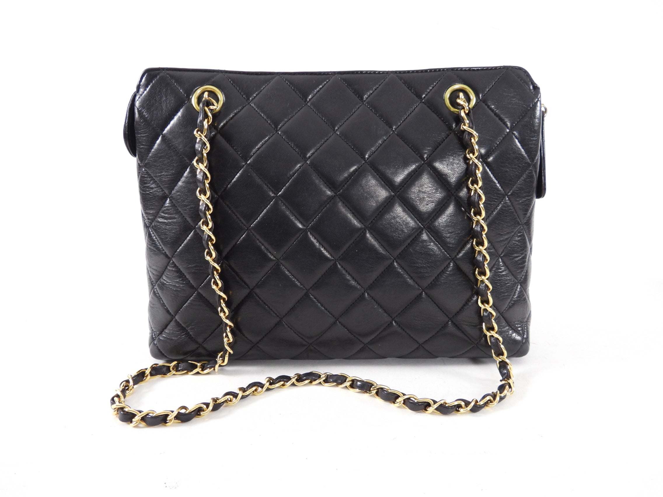 Vintage Chanel 1996 Small Black Lambskin Chain Shoulder Bag - Classic Luxury Crossbody Purse for Women, Perfect for Evening Parties & Date Nights