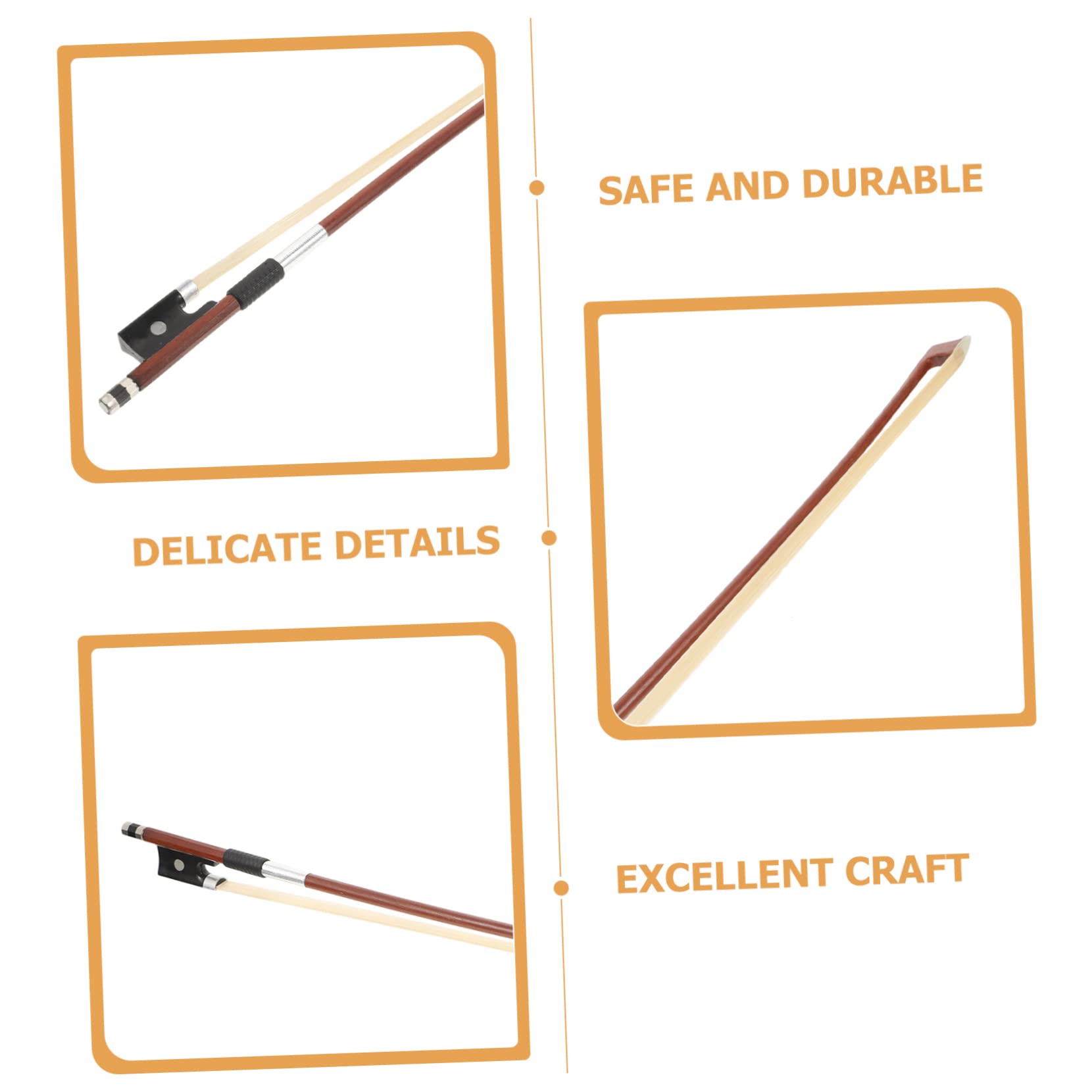 Premium Violin Bow for Violin & Cello - Handcrafted Wooden Replacement Bow for Students & Professionals | Perfect for Practice, Performances & Music Lessons
