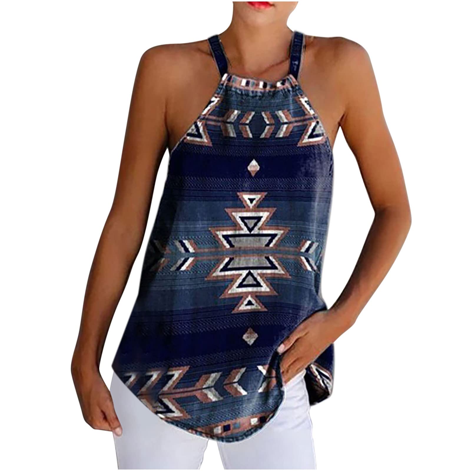 Sexy Vintage Floral Print Women's Summer Tops - Sleeveless V-Neck Suspender Tank Blouse for Beach, Party & Casual Outfits