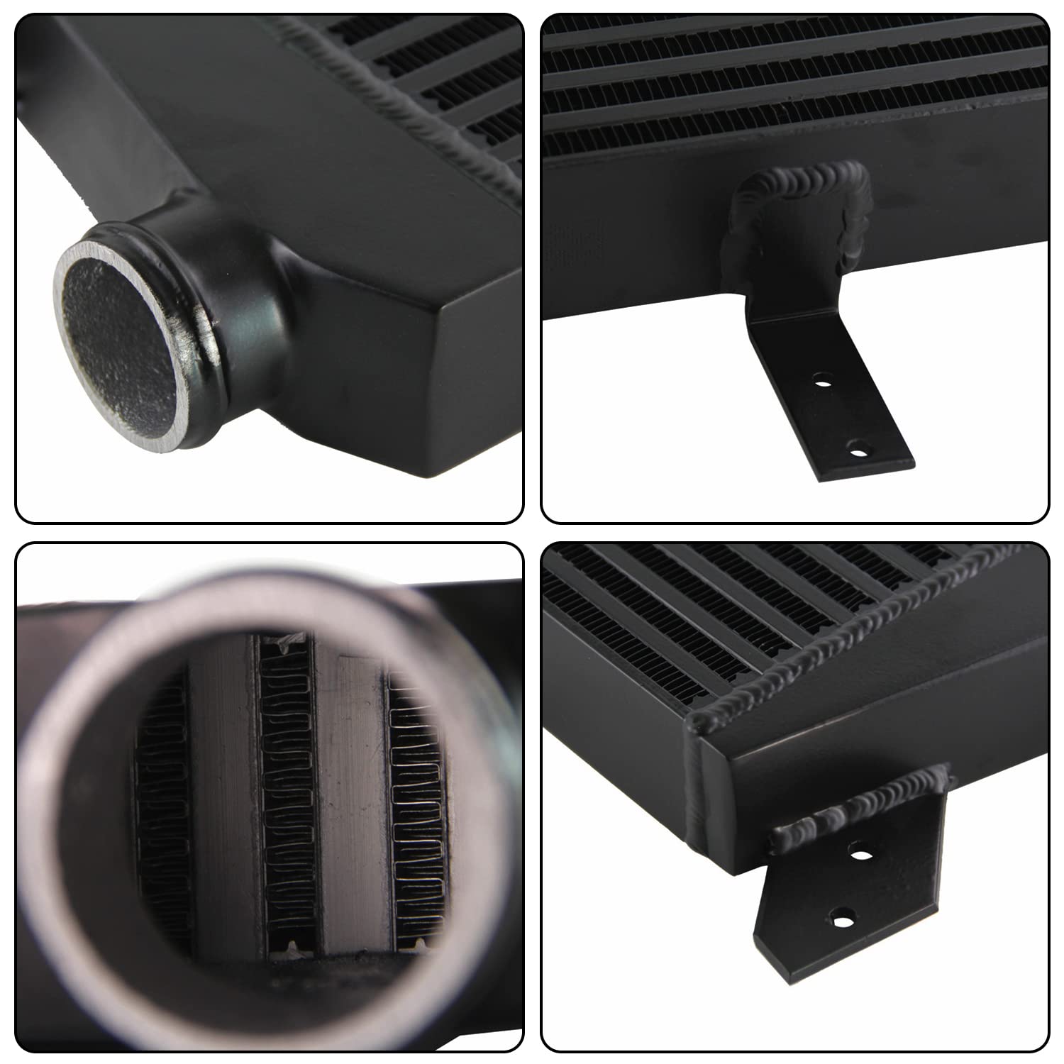 High-Performance Front Mount Intercooler & Pipe Kit for Audi A4 1.8T Turbo B6 Quattro (2002-2006) - Black | Boost Cooling Efficiency for Street Racing & Performance Tuning
