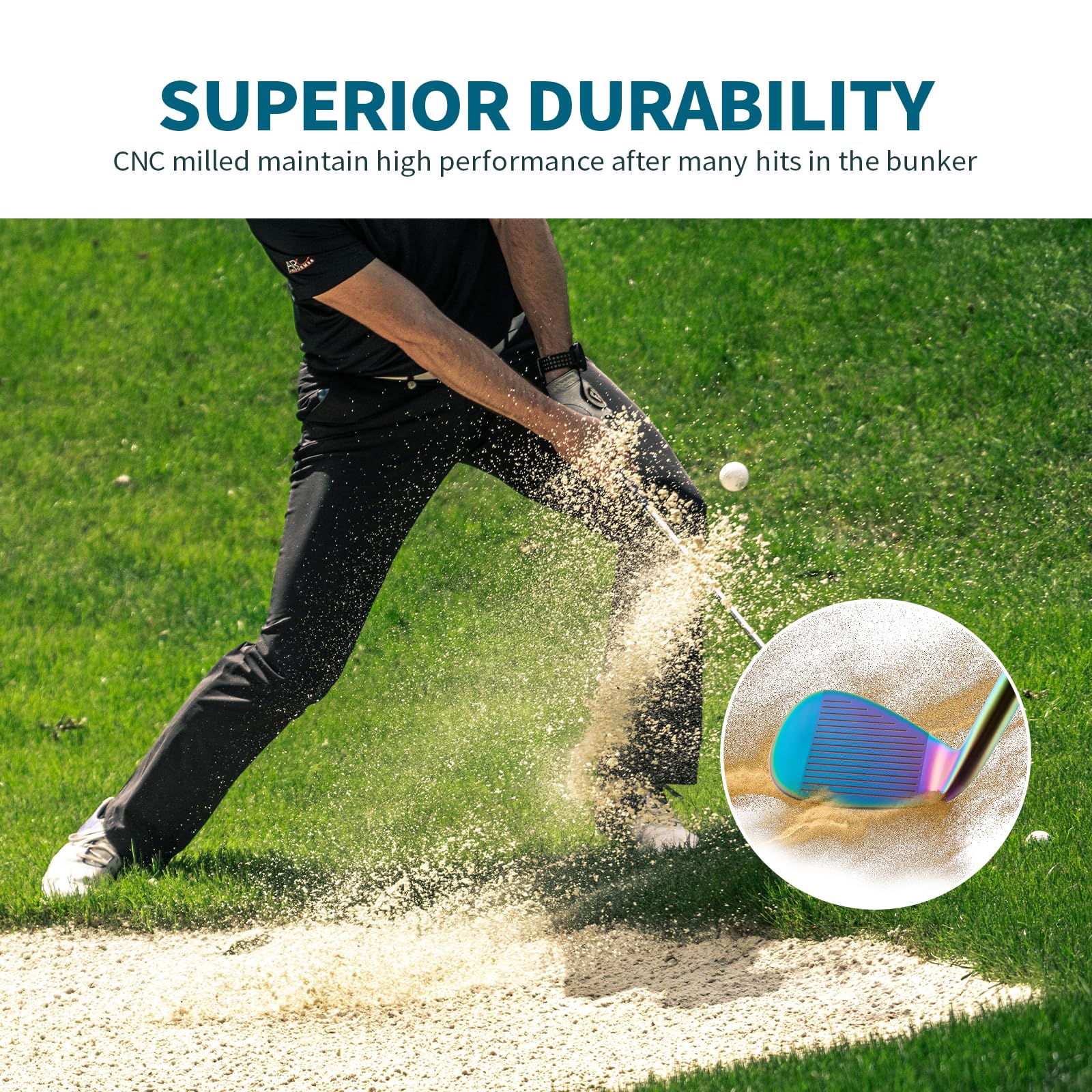 Premium 52/56/60 Degree Golf Wedges Set - Right Handed Sand & Pitching Wedges for Men & Women | Ideal for Short Game, Bunker Shots & Golf Gifts (Color)