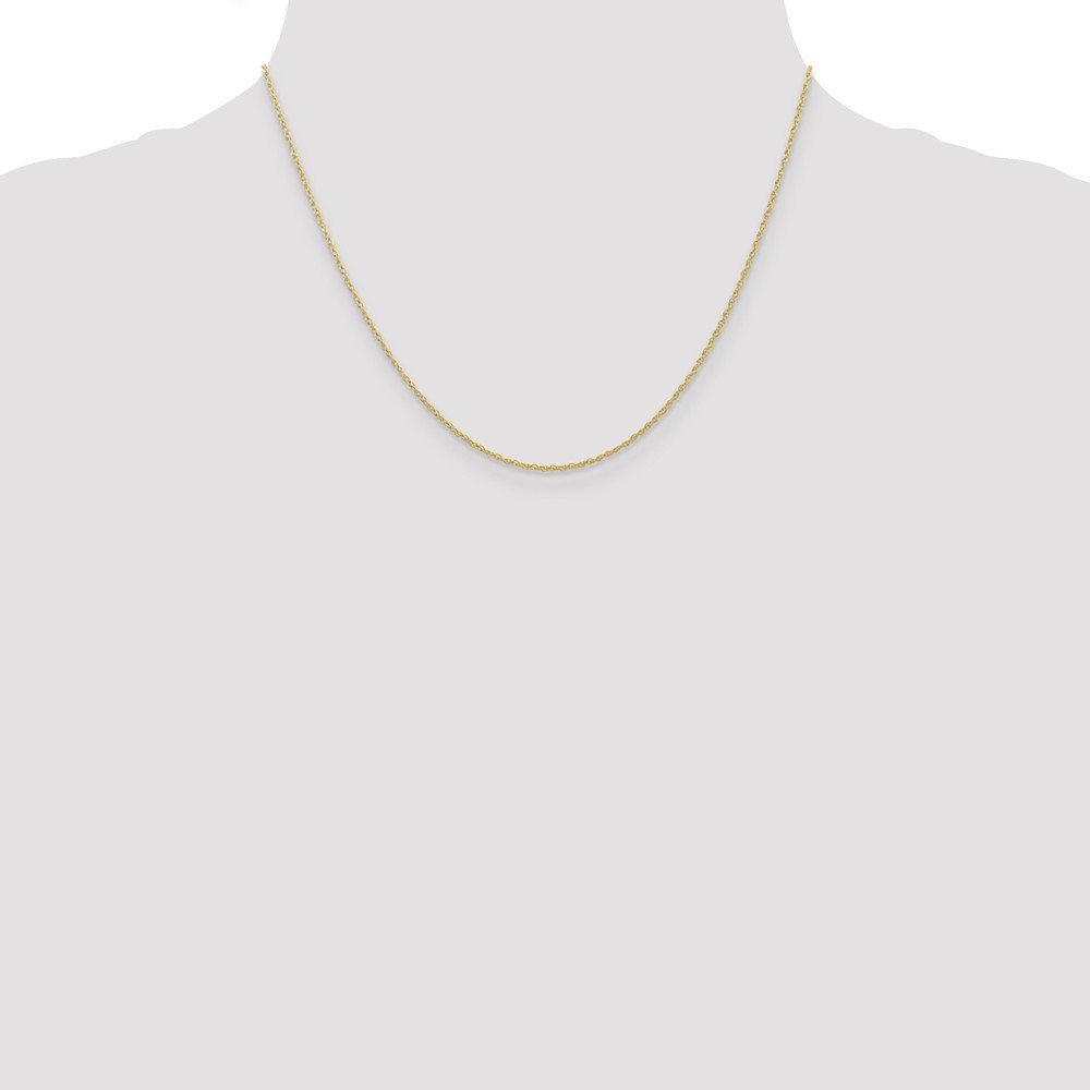 10K Solid Yellow Gold 0.7mm Cable Rope Chain Necklace for Women - Dainty & Elegant Jewelry Gift for Birthday, Anniversary & Everyday Wear