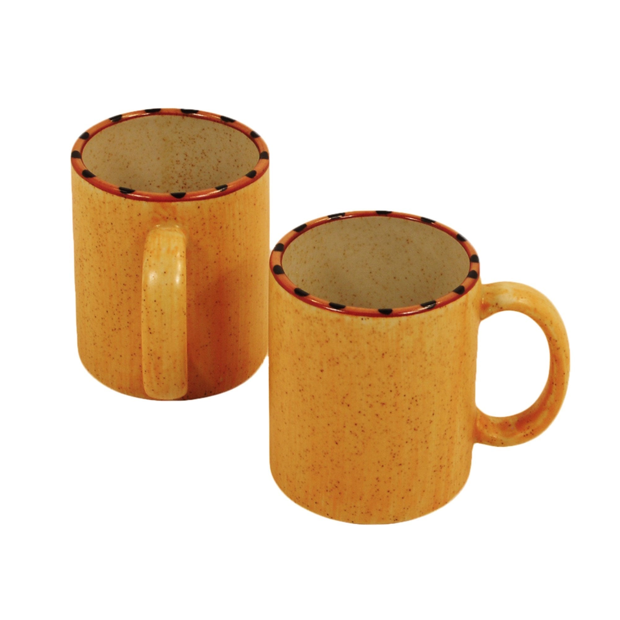 4-Piece Coffee Mug Set - Brown & Burnt Orange Ceramic Mugs for Hot & Cold Drinks - Perfect for Home, Office, or Gifts - Aurora Collection