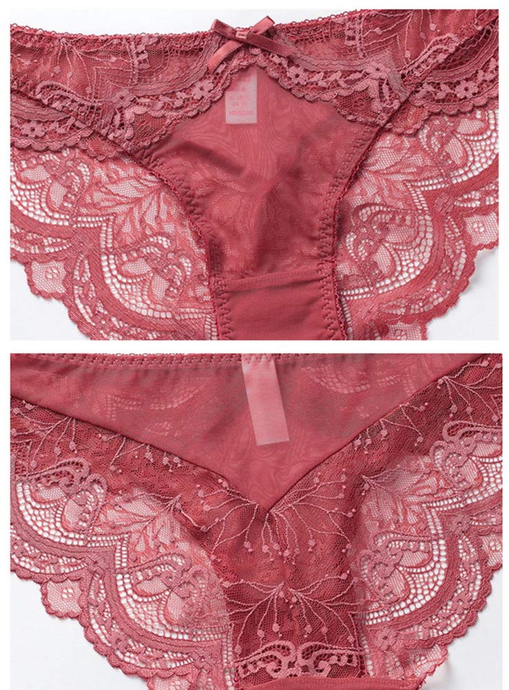 Women's Ultra-Thin Translucent Lace Embroidery Bra and Panty Set - Sexy Comfortable Lingerie for Everyday Wear & Special Occasions