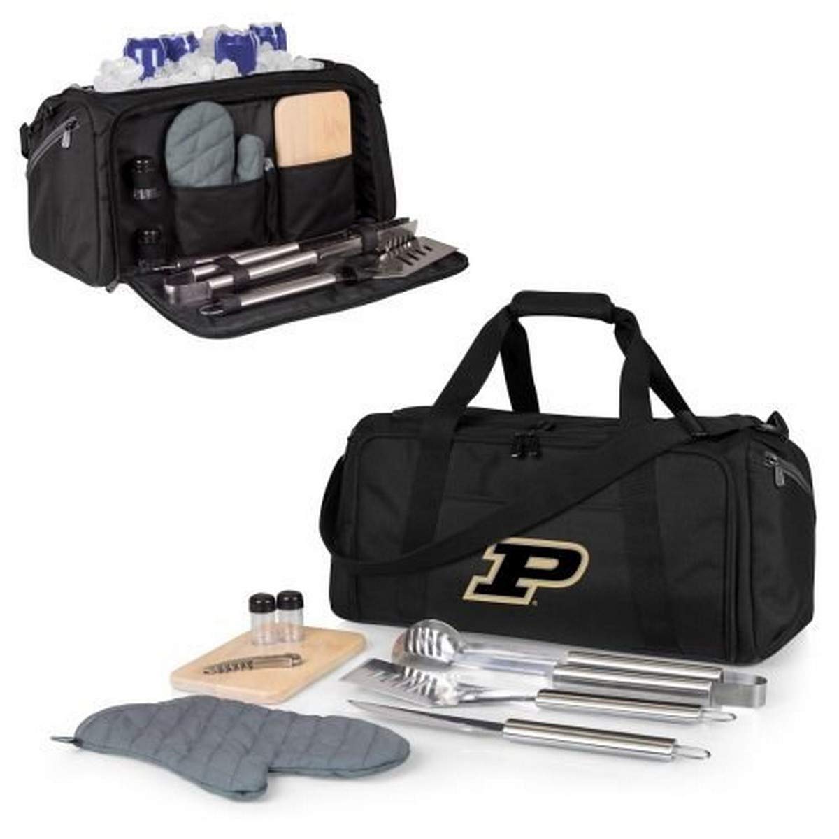 PICNIC TIME NCAA Unisex-Adult BBQ Grill Set & Cooler with Insulated Bag - Perfect for Tailgating, Camping, and Outdoor Parties