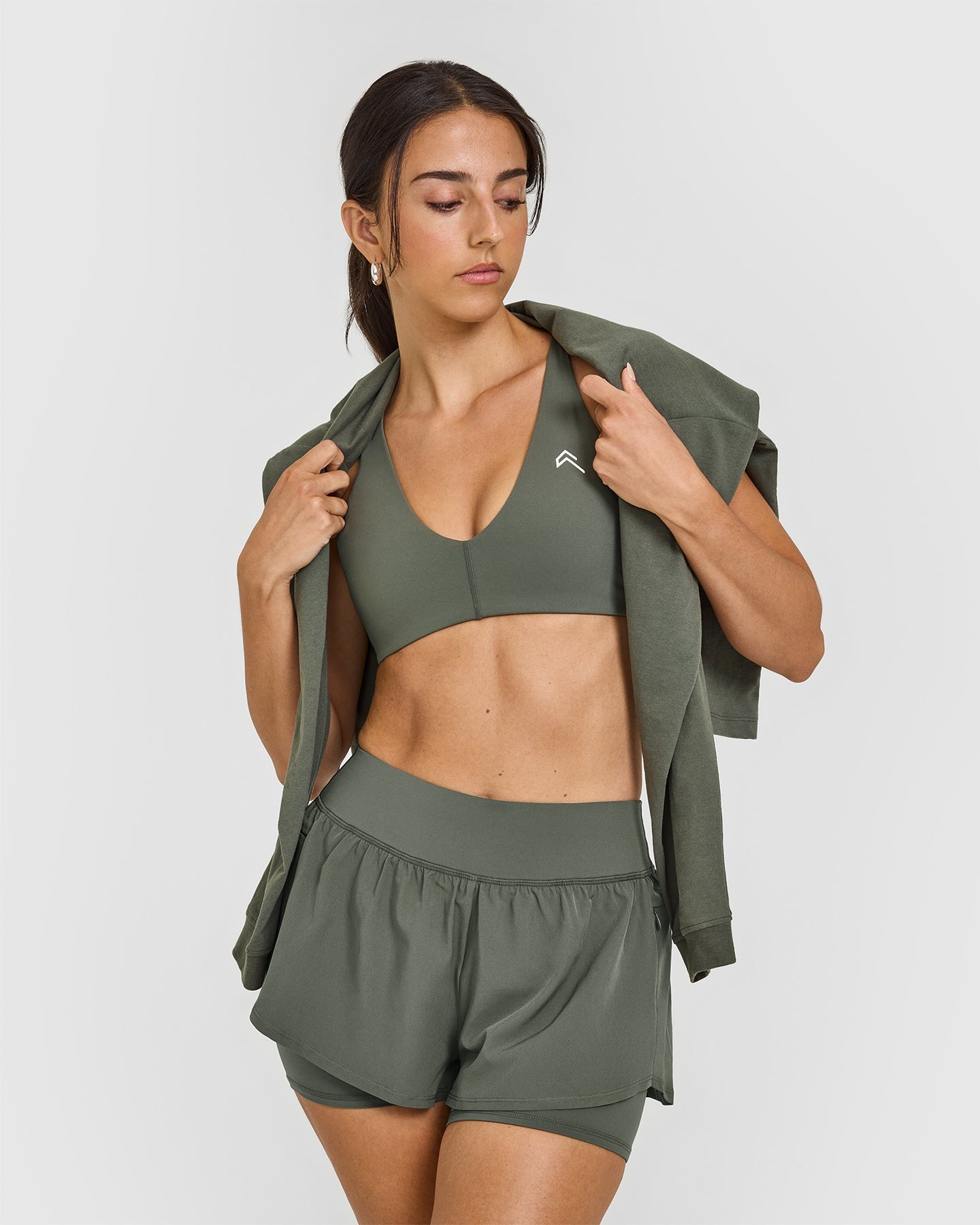 Seamless Wireless Micro Bralette - Dark Khaki for Comfort & Support | Perfect for Yoga, Lounge & Everyday Wear