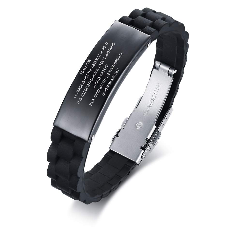Stainless Steel Love Bracelet for Son - Graduation Birthday Gift