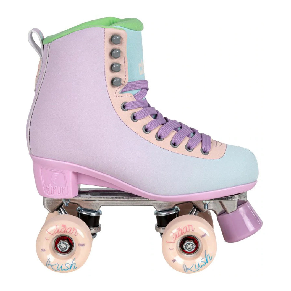 Chaya Melrose Deluxe Roller Skates - Pastel Pink & Blue Quad Skates for Women, Outdoor & Indoor Use - Perfect for Rink Skating, Fitness & Casual Rollerblading