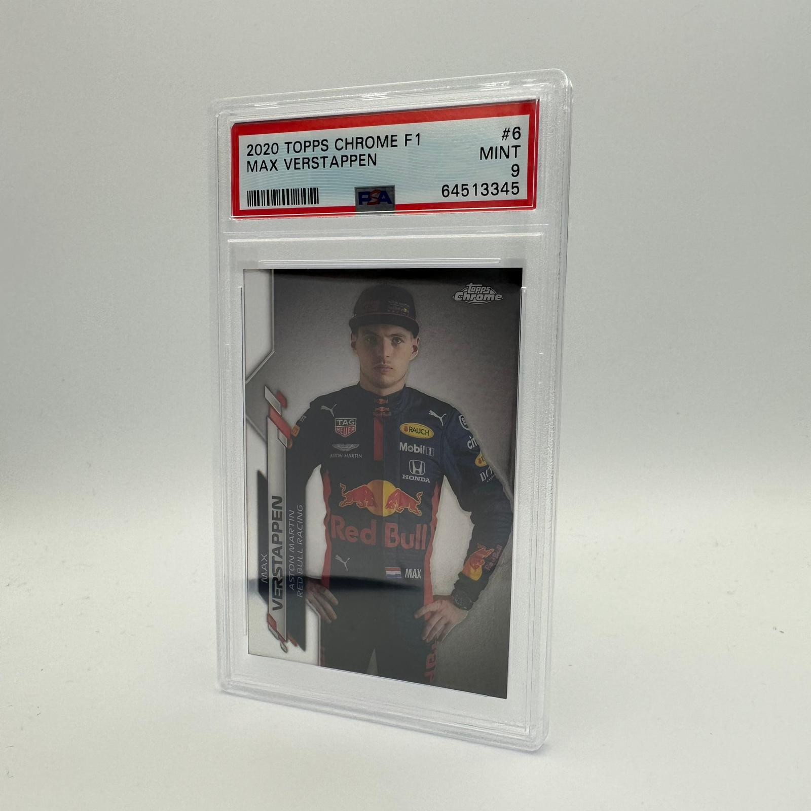 PSA 9 Graded Max Verstappen #6 Racing Card - Collectible Sports Memorabilia for F1 Fans & Card Collectors | Perfect for Display, Trading, and Investment