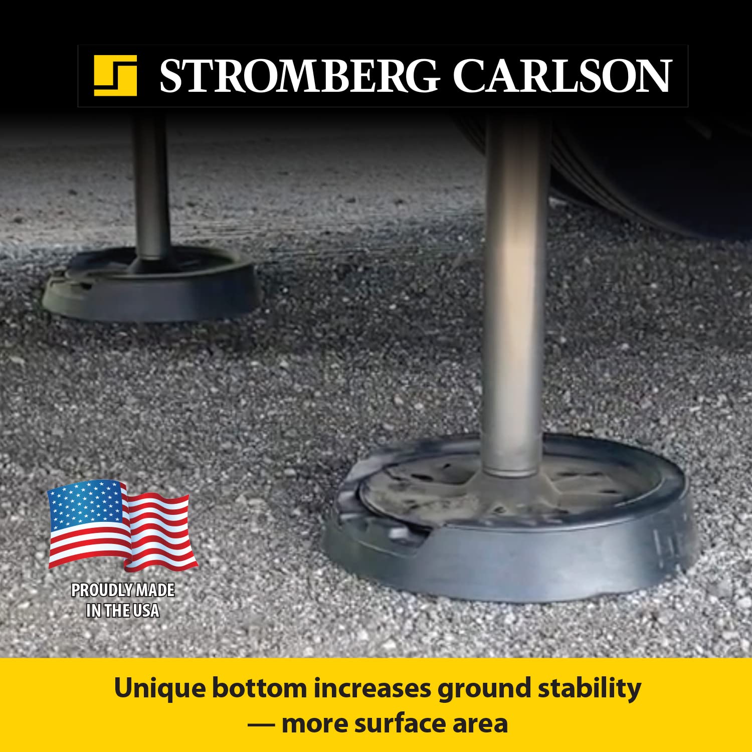 Stromberg Carlson RV Leveling Jack Pads - Heavy Duty 9 Inch Round Rubber Blocks for RV Stabilization, Non-Slip Camper Leveling Pads (6 Pack) - Perfect for Uneven Grounds, Driveways & Camping Sites