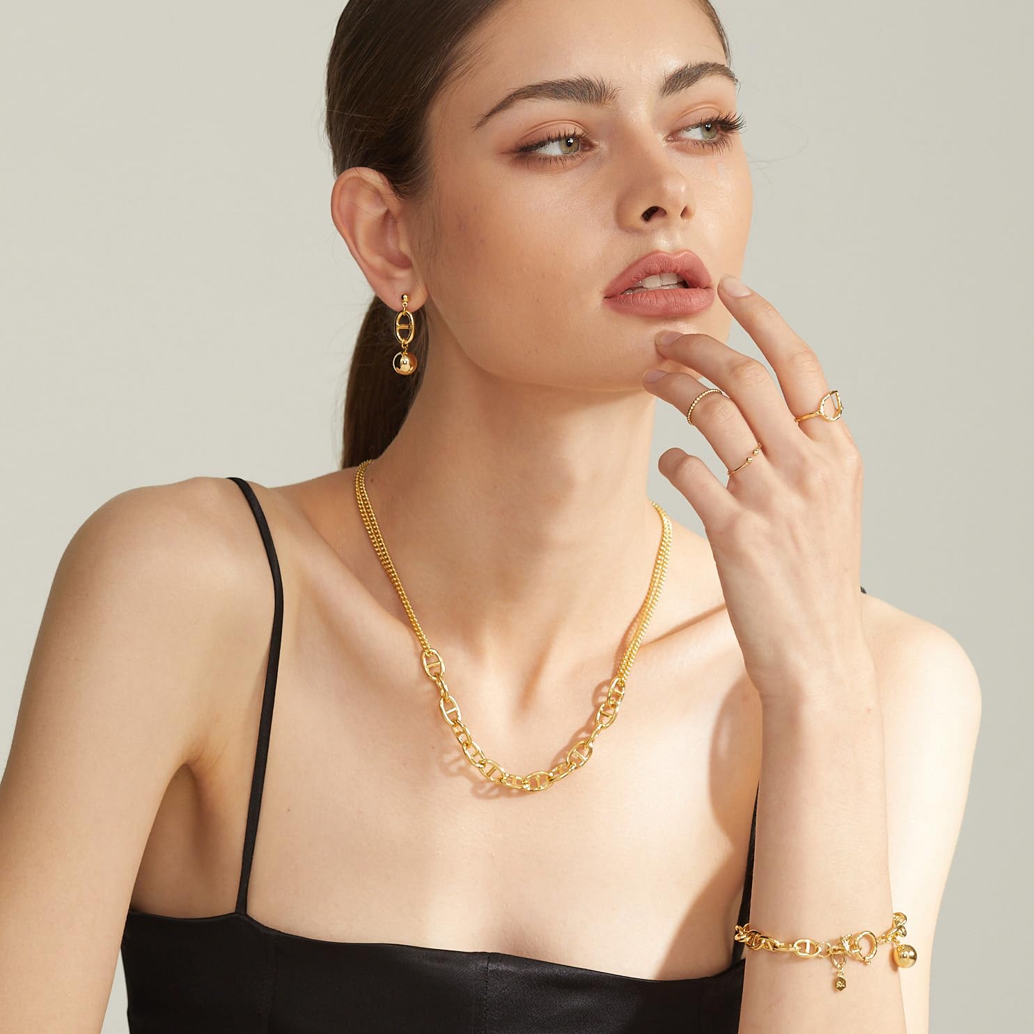 14K Gold Plated S925 Sterling Silver Lightweight Drop Huggie Stud Earrings for Women | Elegant Ball Dangle Earrings for Daily Wear, Party & Gift Giving