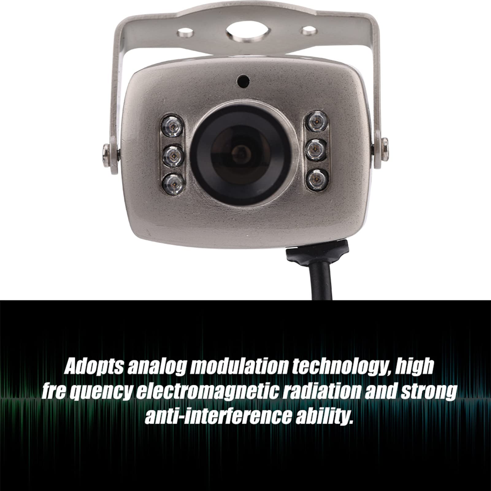 Zunate Mini CCTV Camera with Night Vision - 6 LED Wired CMOS Security Camera for Home & Hotel Surveillance (NTSC Standard) | Indoor/Outdoor Monitoring, Baby/Pet Watching, Business Security