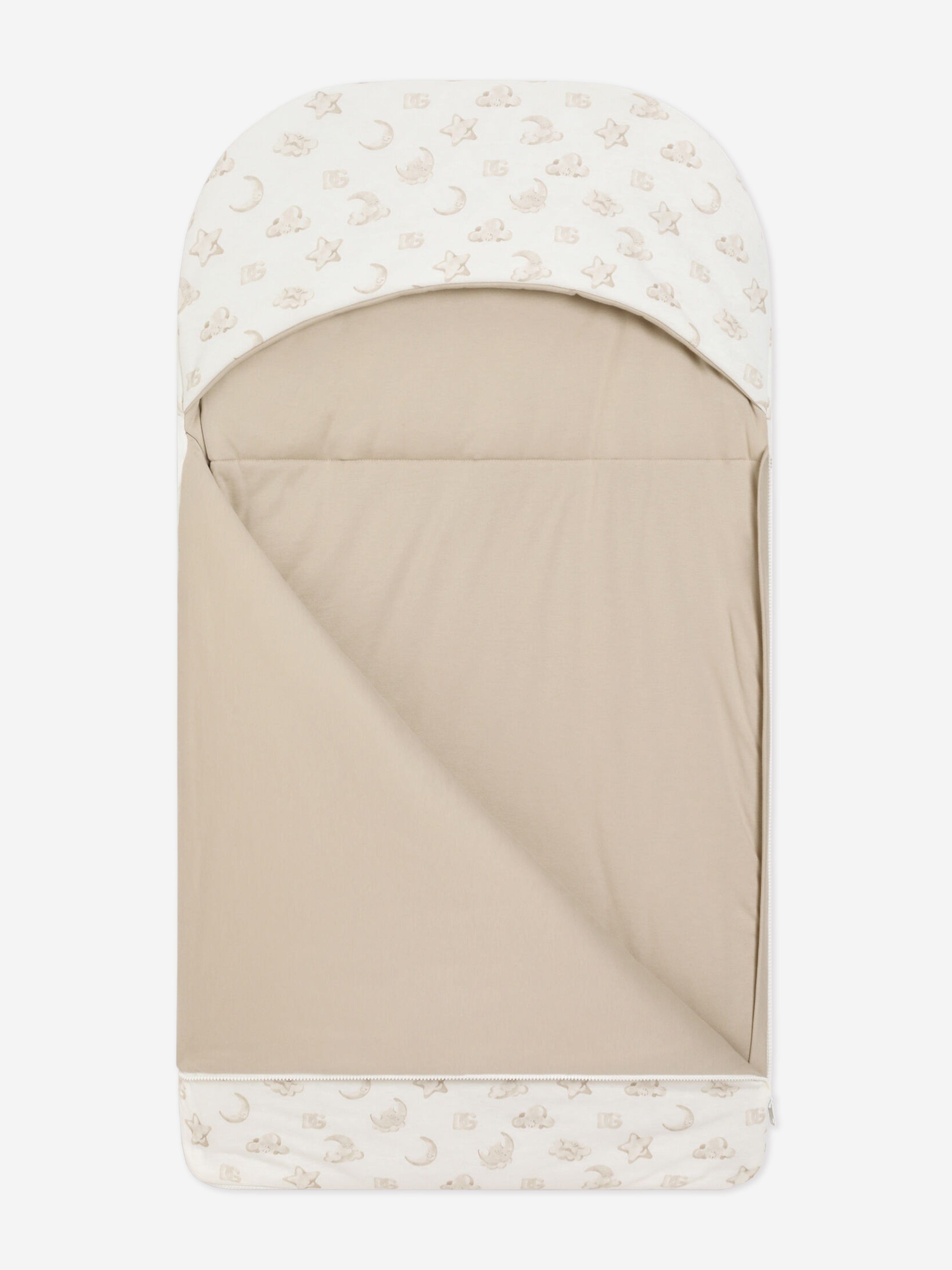 Baby Logo Nest Ivory Crib (82cm) - Soft & Comfortable Newborn Bassinet for Nursery, Bedroom, or Travel