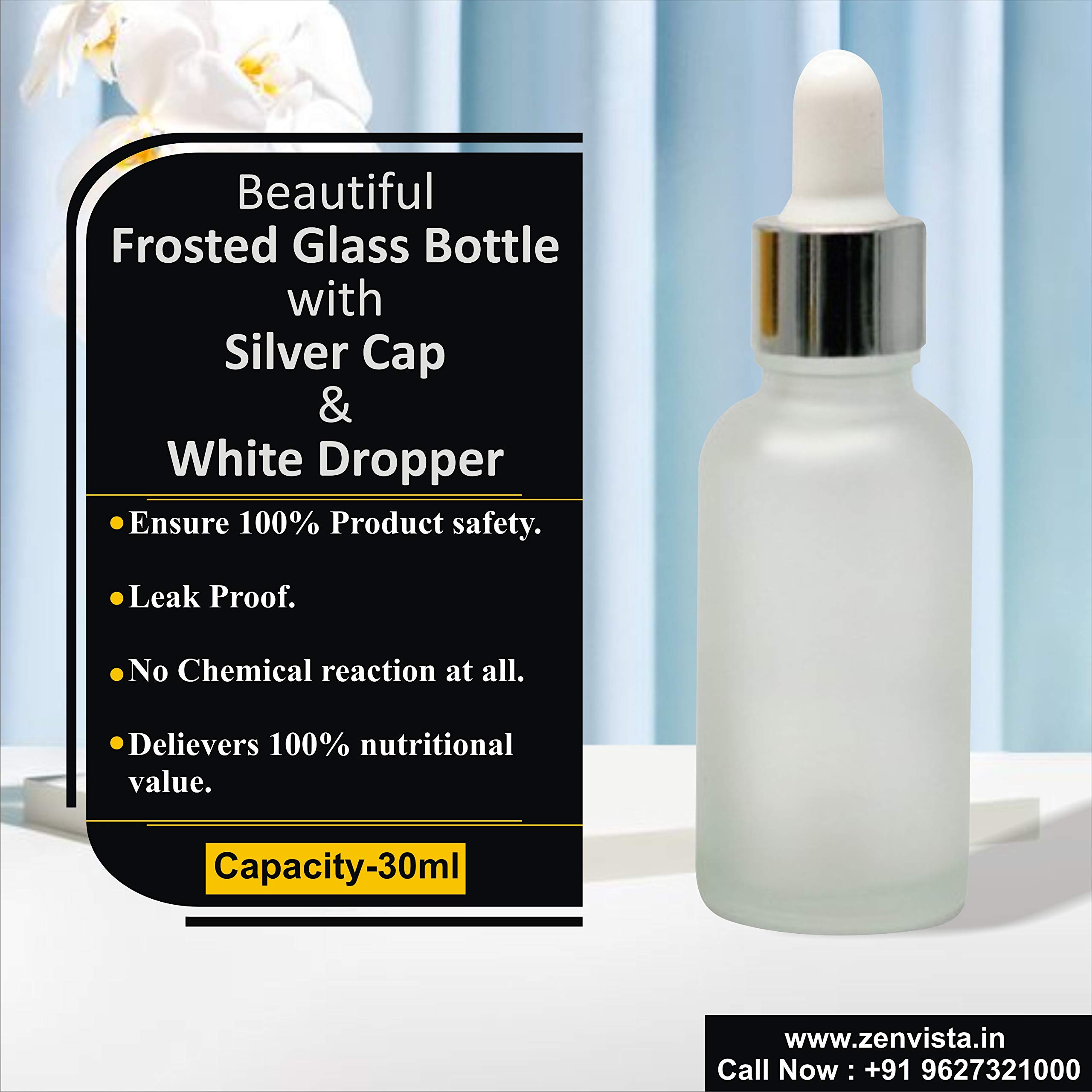 Premium 30ml Empty Glass Bottles with Silver Plating Dropper - 3 Pack for Essential Oils, Fragrances, Perfumes & Serums | Leakproof Multipurpose Storage for DIY Beauty, Aromatherapy & Travel Use
