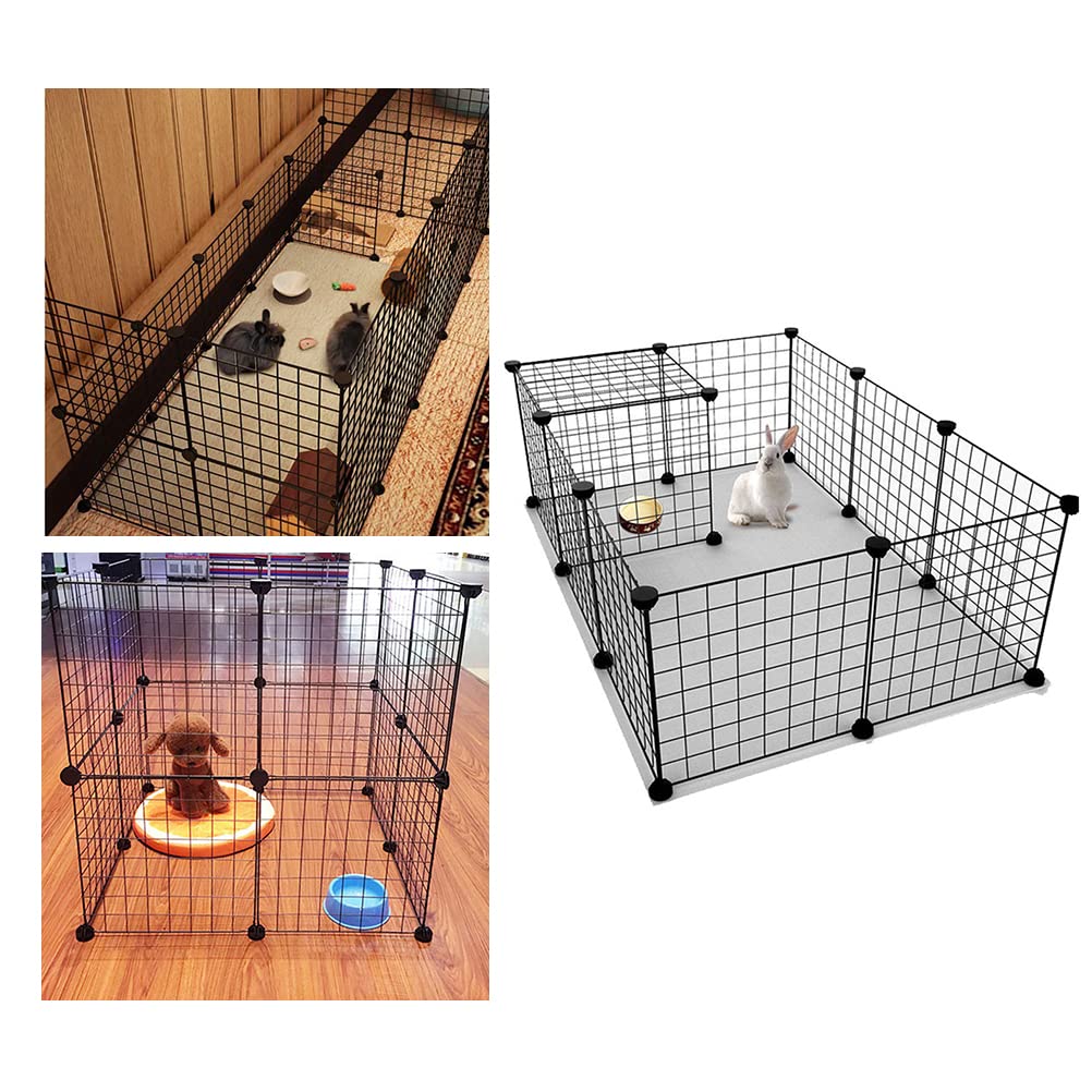 ULTECHNOVO 10-Piece Iron Pet Cage for Dogs & Rabbits - Indoor/Outdoor Use