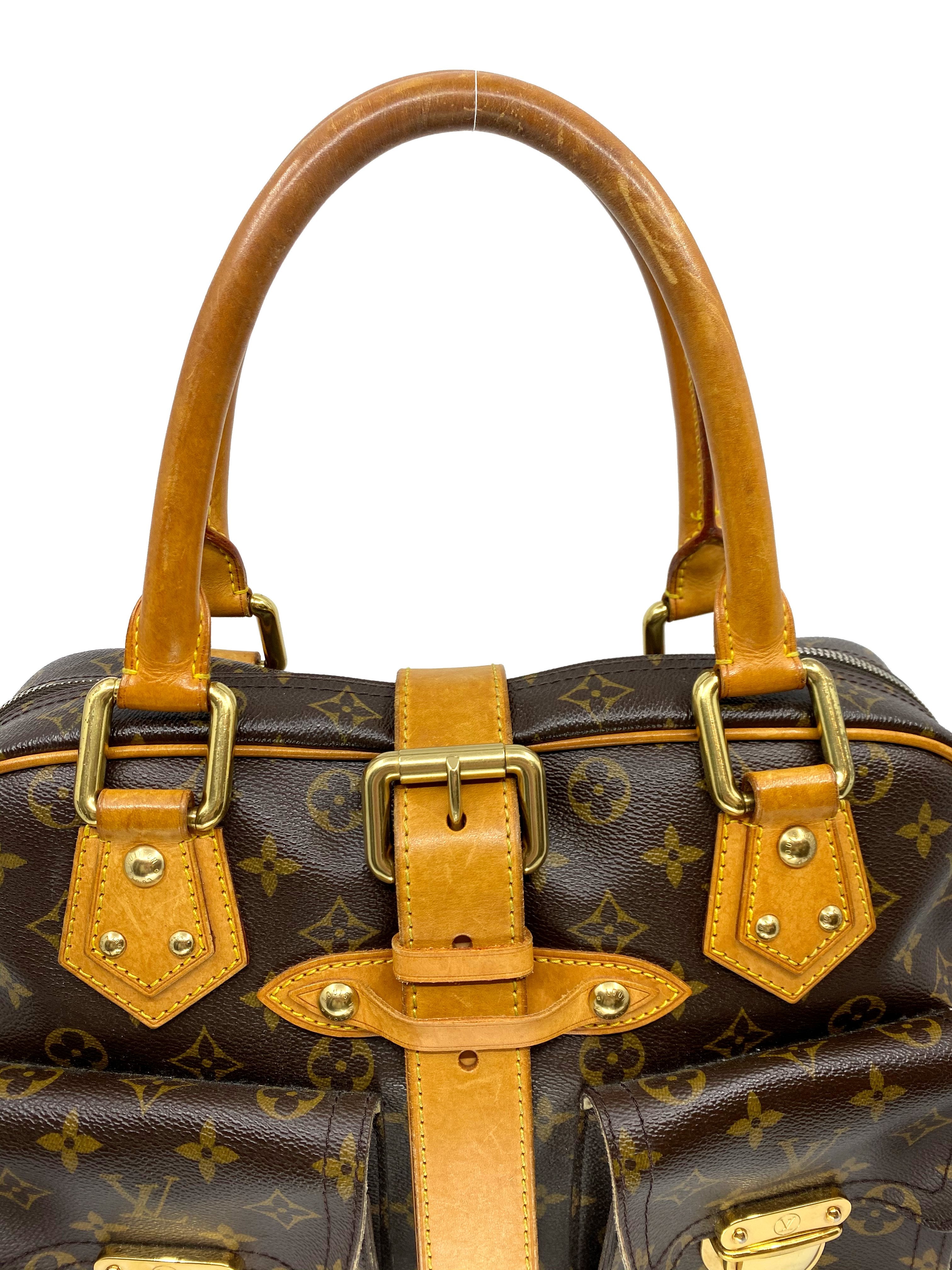 Authentic Louis Vuitton Monogram Canvas Manhattan GM Handbag - Luxury Designer Tote for Women, Perfect for Work, Travel & Everyday Use