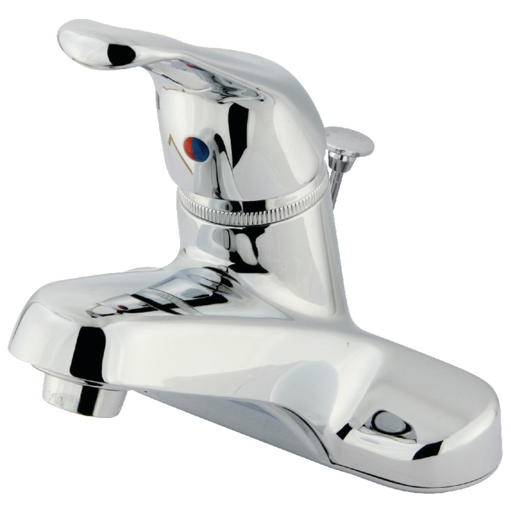 Kingston Brass KB518B Single Handle 4-Inch Centerset Bathroom Faucet - Modern Water-Saving Design for Bathroom Sink, Vanity & Powder Room Installation