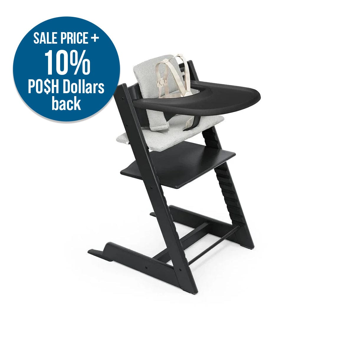 Stokke Tripp Trapp Complete High Chair with Cushion & Tray - Adjustable Baby Feeding Chair for Toddlers - Perfect for Dining, Learning & Playtime