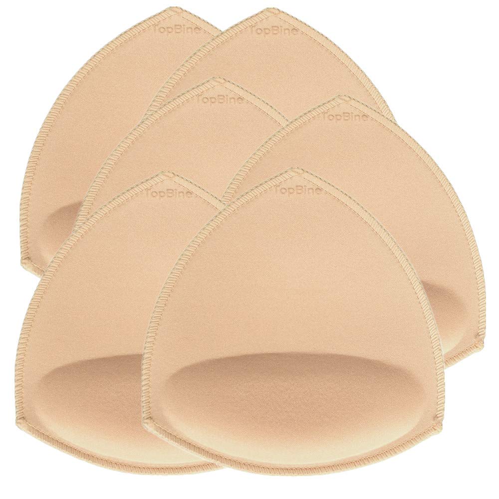 TopBine Removable Bra Pads Inserts for Women - Soft Sports Cups for Bikini & Swimsuit - Perfect for Swimming, Yoga, and Active Wear