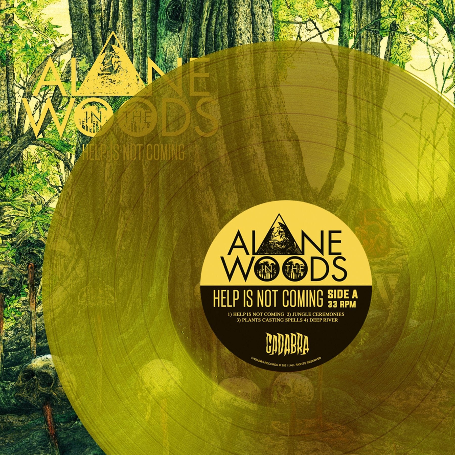 Help is Not Coming by Alone in the Woods LP - Vinyl Record for Horror Fans, Perfect for Halloween Parties & Spooky Music Collections