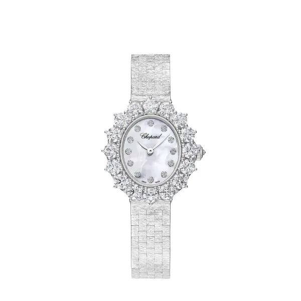 Chopard L'Heure Du Diamant 18k White Gold Diamond Ladies Watch - Luxury Swiss Timepiece for Women, Elegant Dress Watch for Special Occasions & Gifts