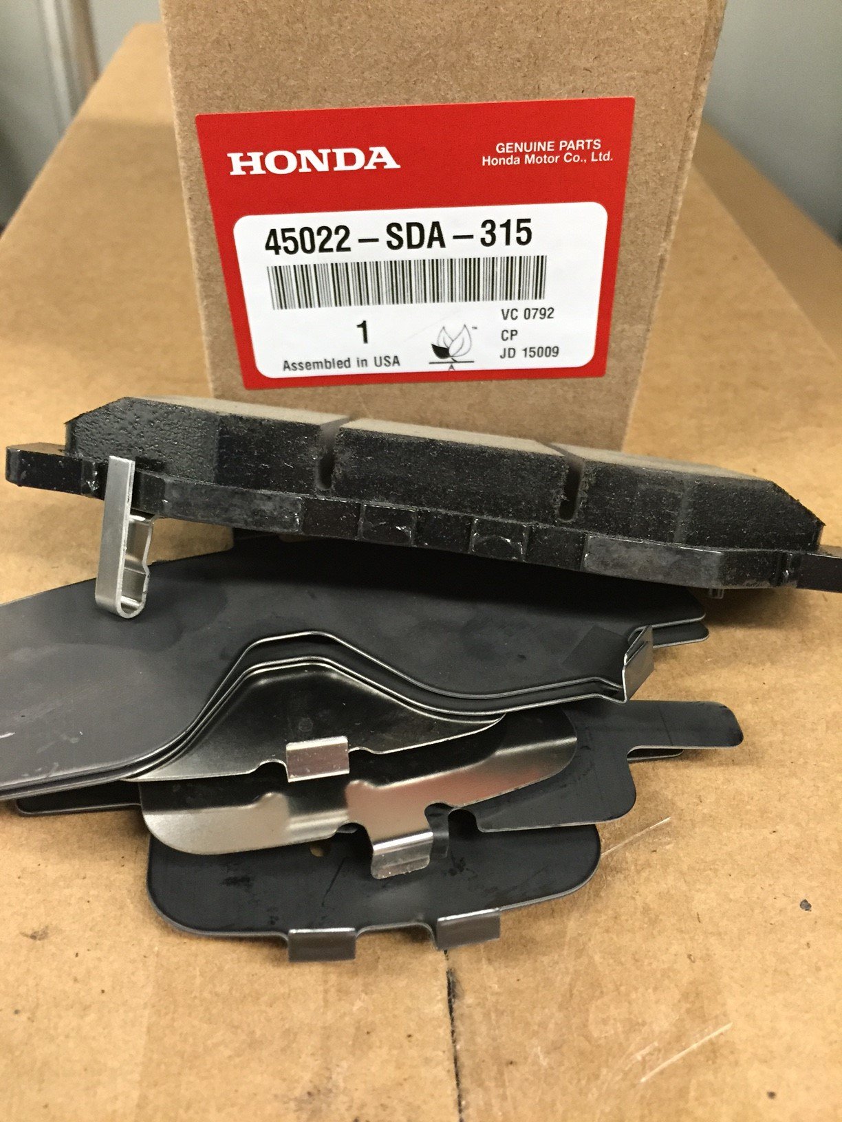 Genuine Honda Front Brake Pad Set - High-Performance Replacement for Smooth & Safe Braking - Perfect for Daily Commute, City Driving & Highway Use