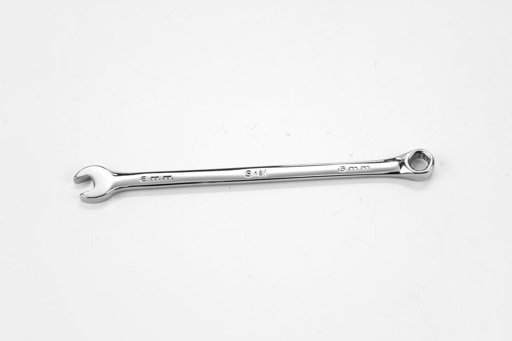 6mm 12-Point Metric Long Combination Chrome Wrench - Professional Automotive & Industrial Tool for Tight Spaces