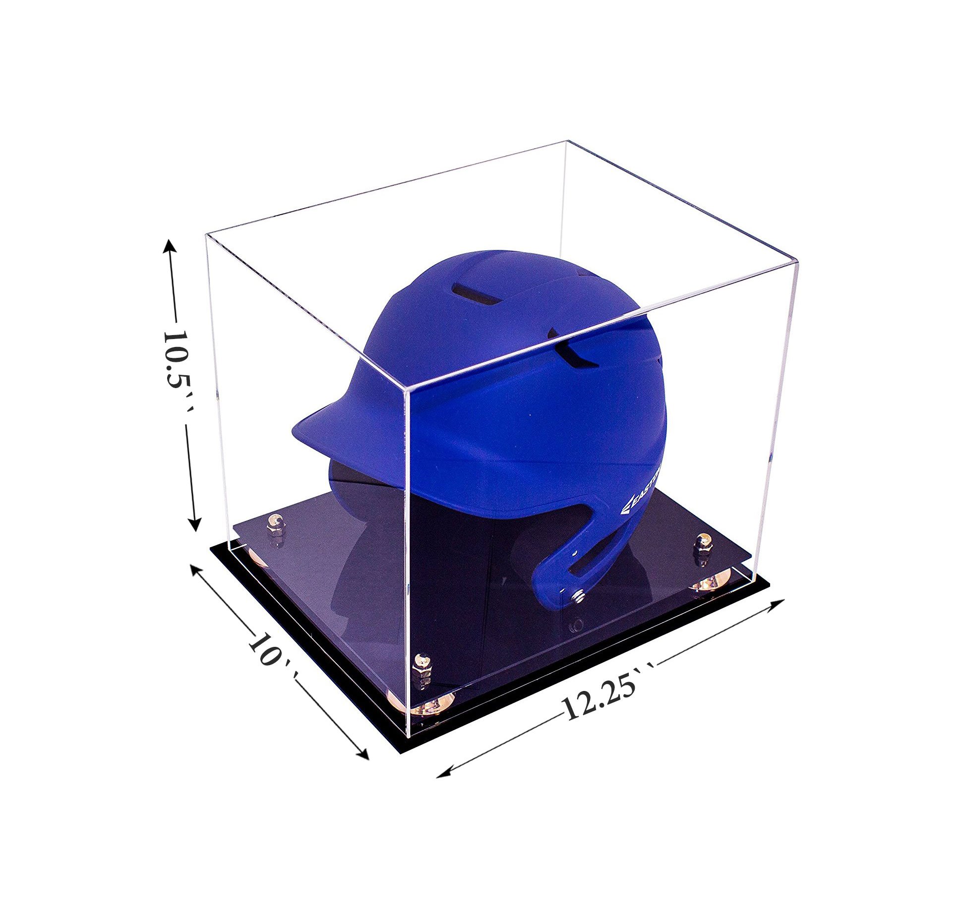 Clear Acrylic Baseball Batting Helmet Display Case - UV Protection Showcase for Collectibles & Memorabilia - Perfect for Home, Office, or Sports Bar Decor