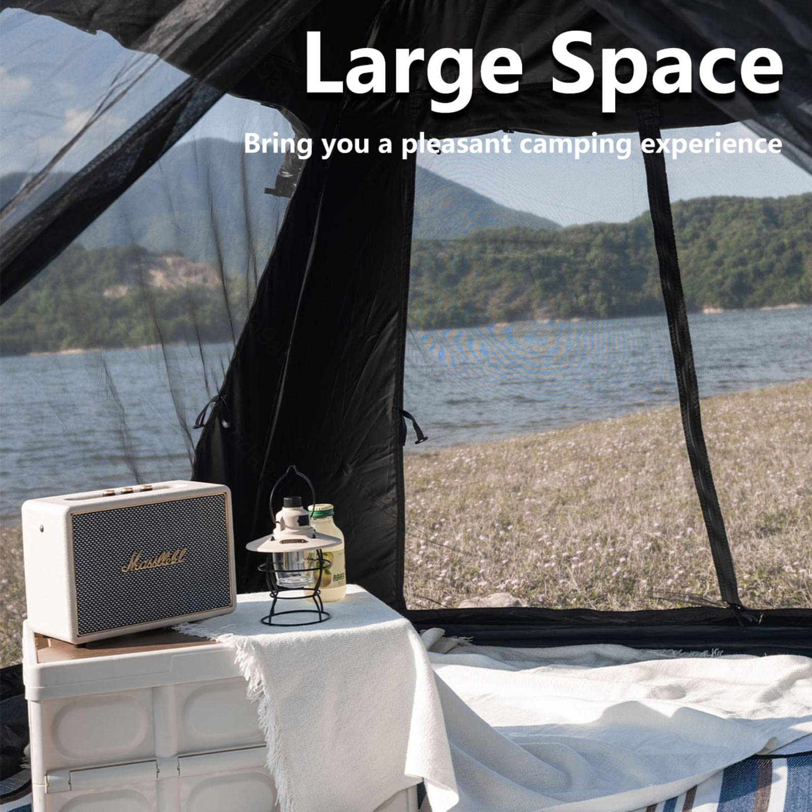 5000mm Waterproof Pop Up Tents for Adults - UV Sun Protection & Stable Design for 4 Person Camping, Hiking & Outdoor Adventures