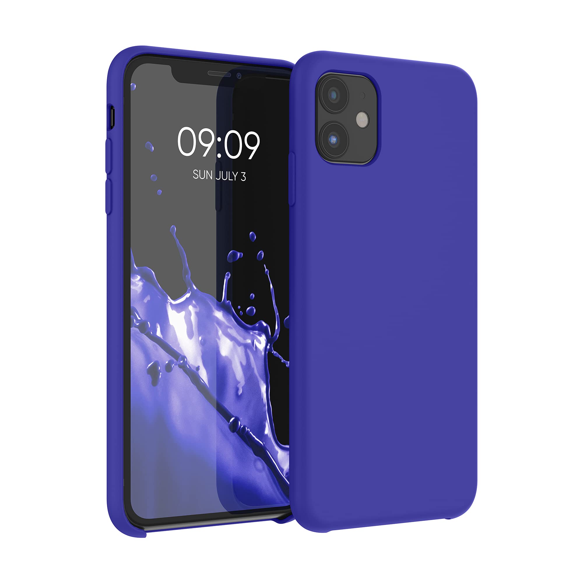 kwmobile Slim TPU Silicone Case for Apple iPhone 11 - Soft Protective Phone Cover in Baltic Blue - Perfect for Everyday Use, Work & Travel