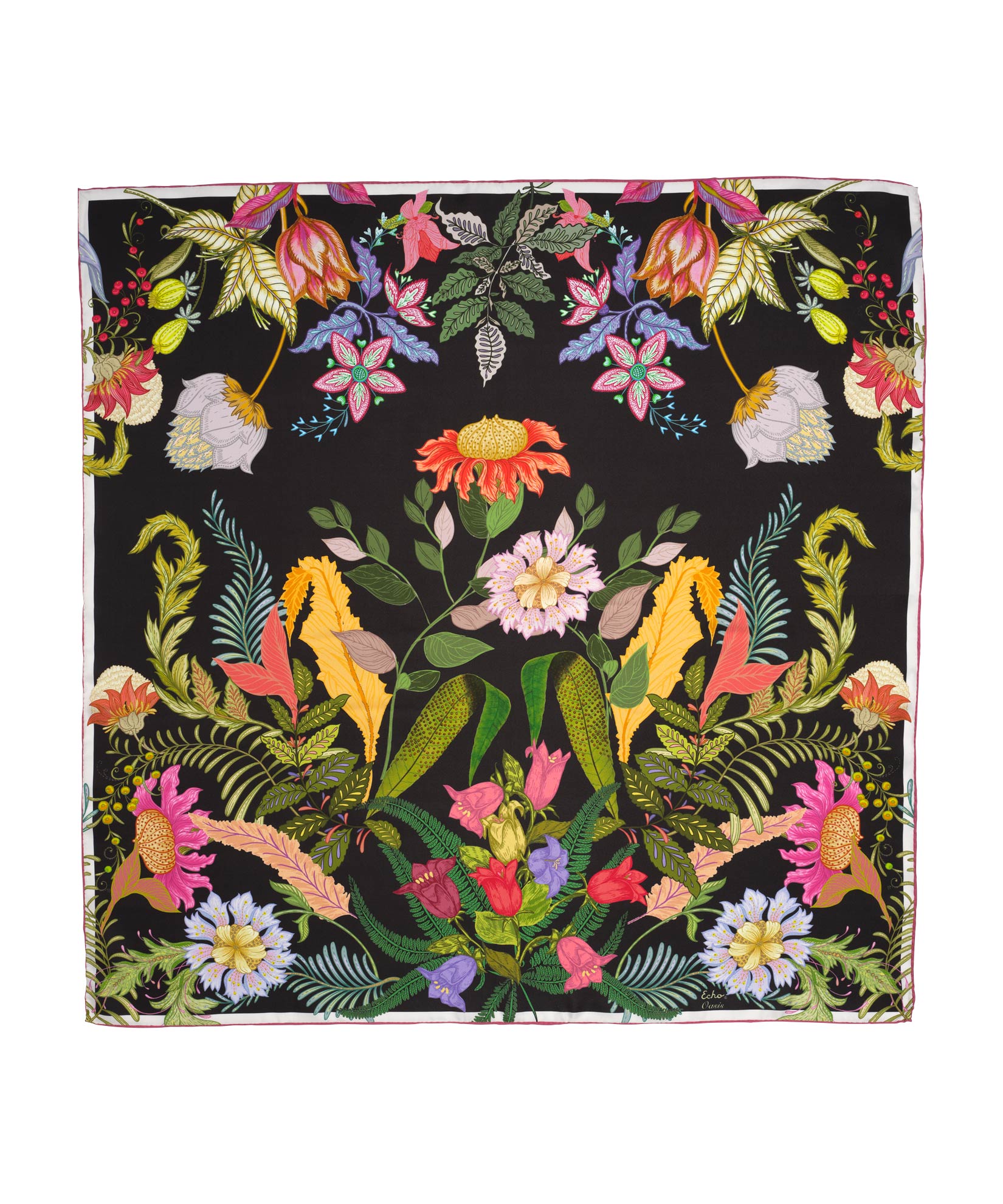 Oasis 35 Silk Square Scarf - Luxury Fashion Accessory for Women, Elegant Square Silk Scarf for Office, Travel & Special Occasions