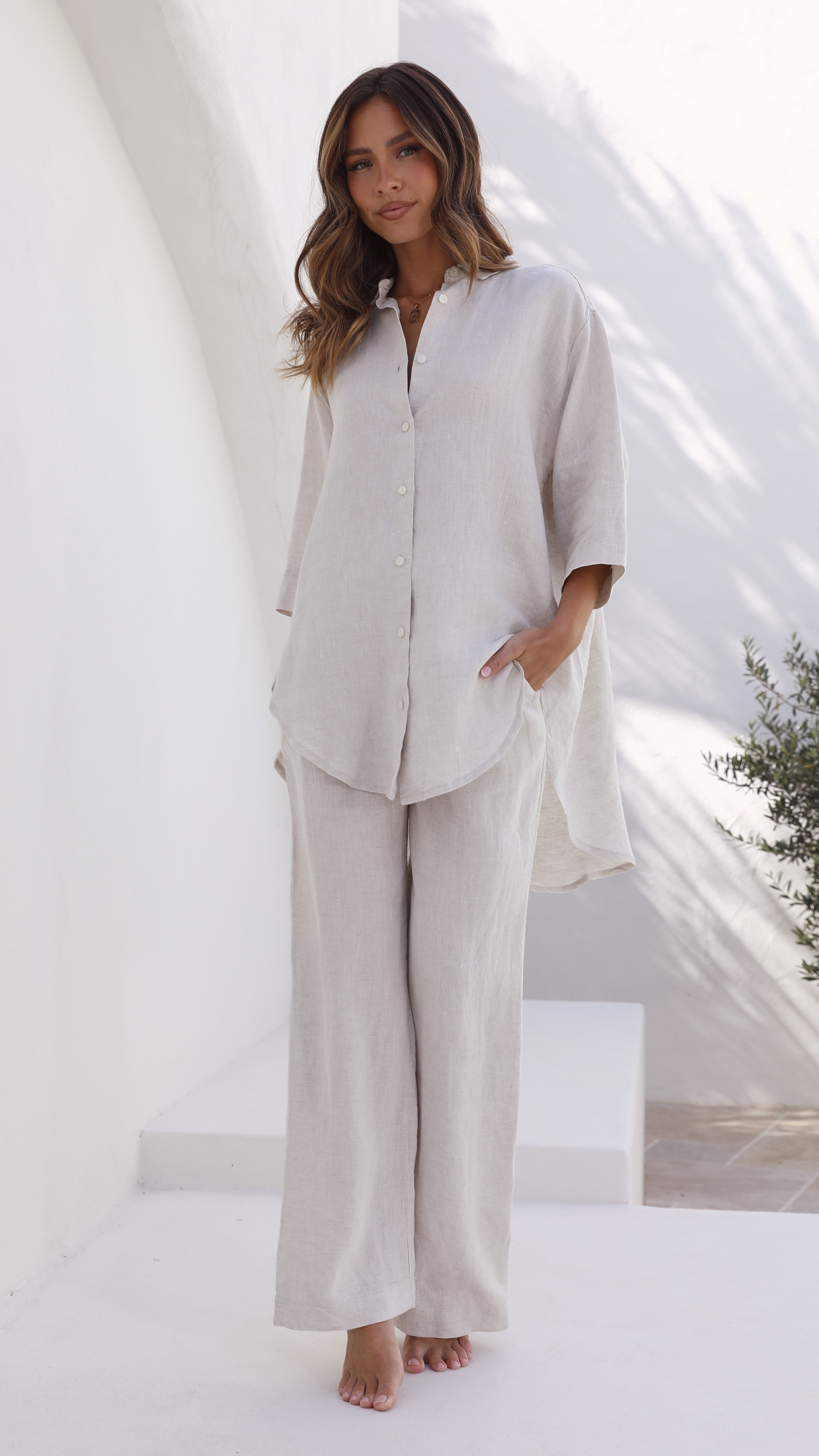 Soft & Breathable Linen Lounge Pants for Women - Natural Comfort for Home, Yoga & Relaxation | Eco-Friendly Casual Wear