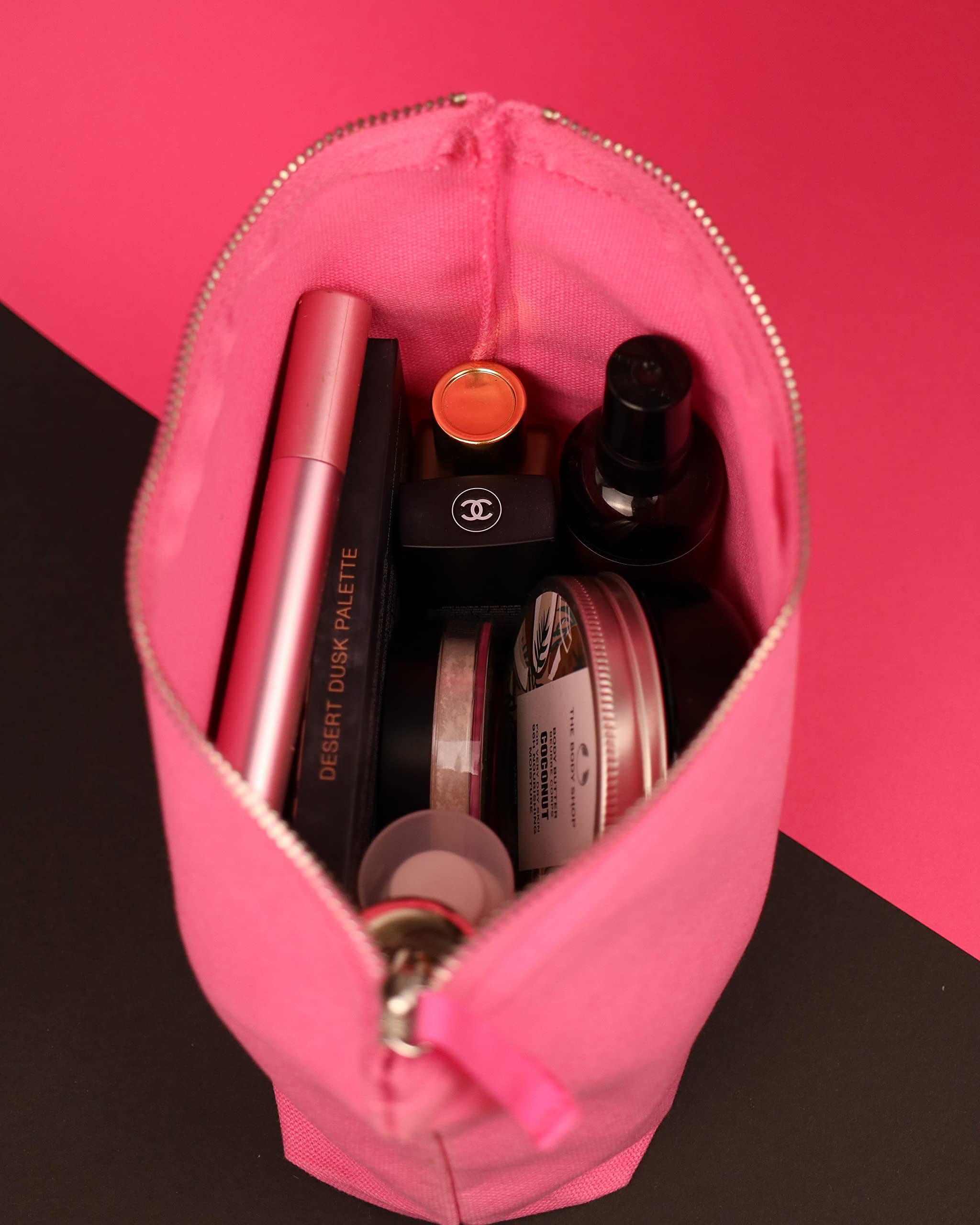 Personalized Women's Makeup Bag - Large Pink Cosmetic Pouch for Ladies - Perfect Gift for Birthdays, Weddings, Christmas & Anniversaries - Travel & Daily Beauty Organizer