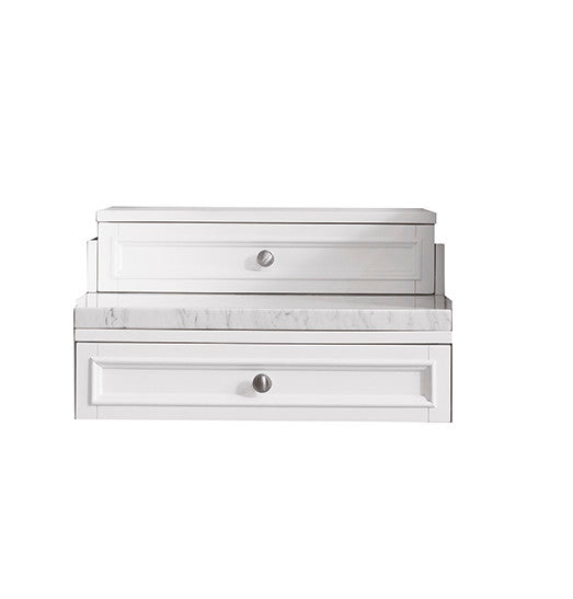 De Soto 22 Optional Drawer Unit, Bright White - Modern Bathroom Vanity Storage Cabinet for Bathroom Organization & Small Space Solutions