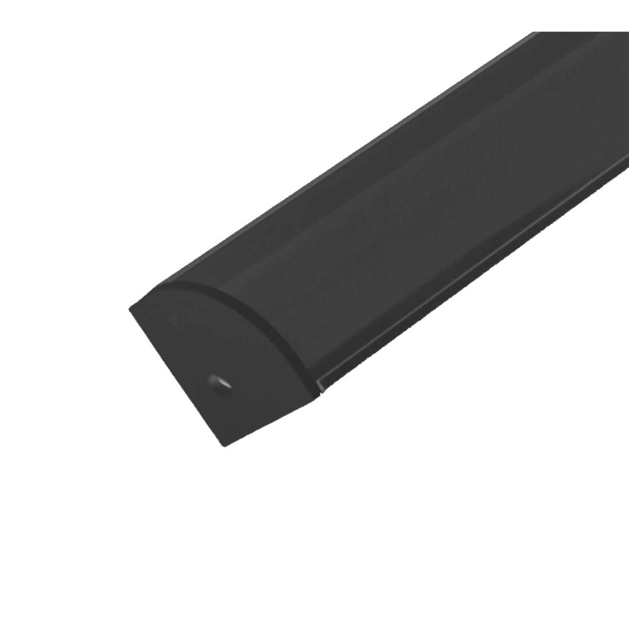 4ft Mini Format 45° Angled Aluminum Mounting Channel - Black | Heavy Duty Display Shelf Bracket for LED Signs, Retail Displays & Wall Mounting