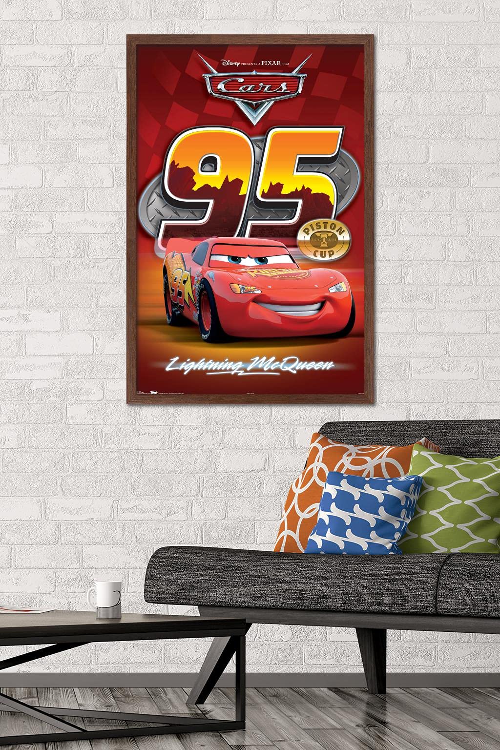 Disney Pixar Cars Lightning McQueen Wall Poster - 22.375