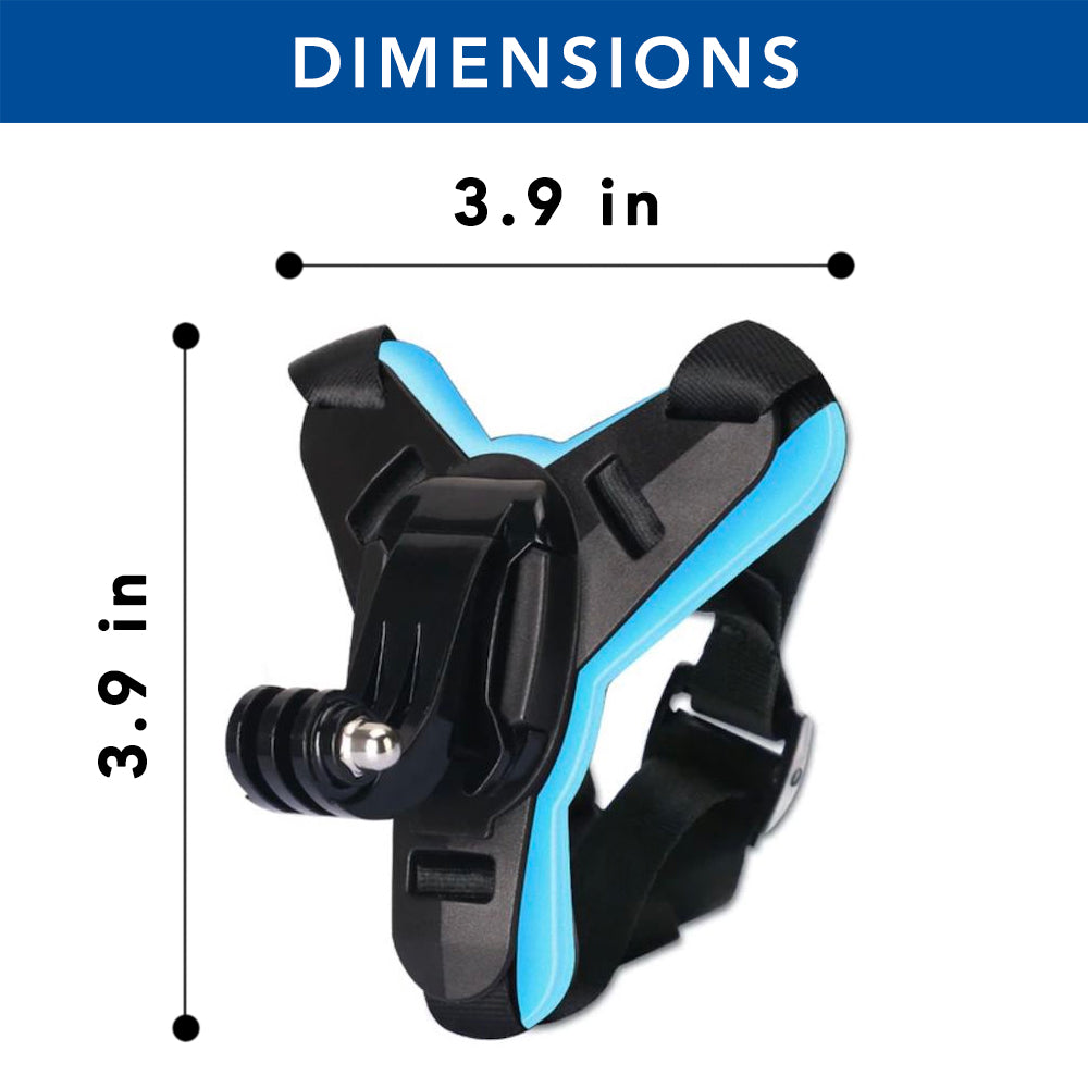 GoPro Chin Strap Mount for Motorcycle Helmets - Compatible with GoPro Hero 12/11/10/9/8/7/6/Black/Max, DJI Osmo & Sony Action Cameras - Perfect for Motorcycle Vlogging, Adventure Sports & Action Camera Recording