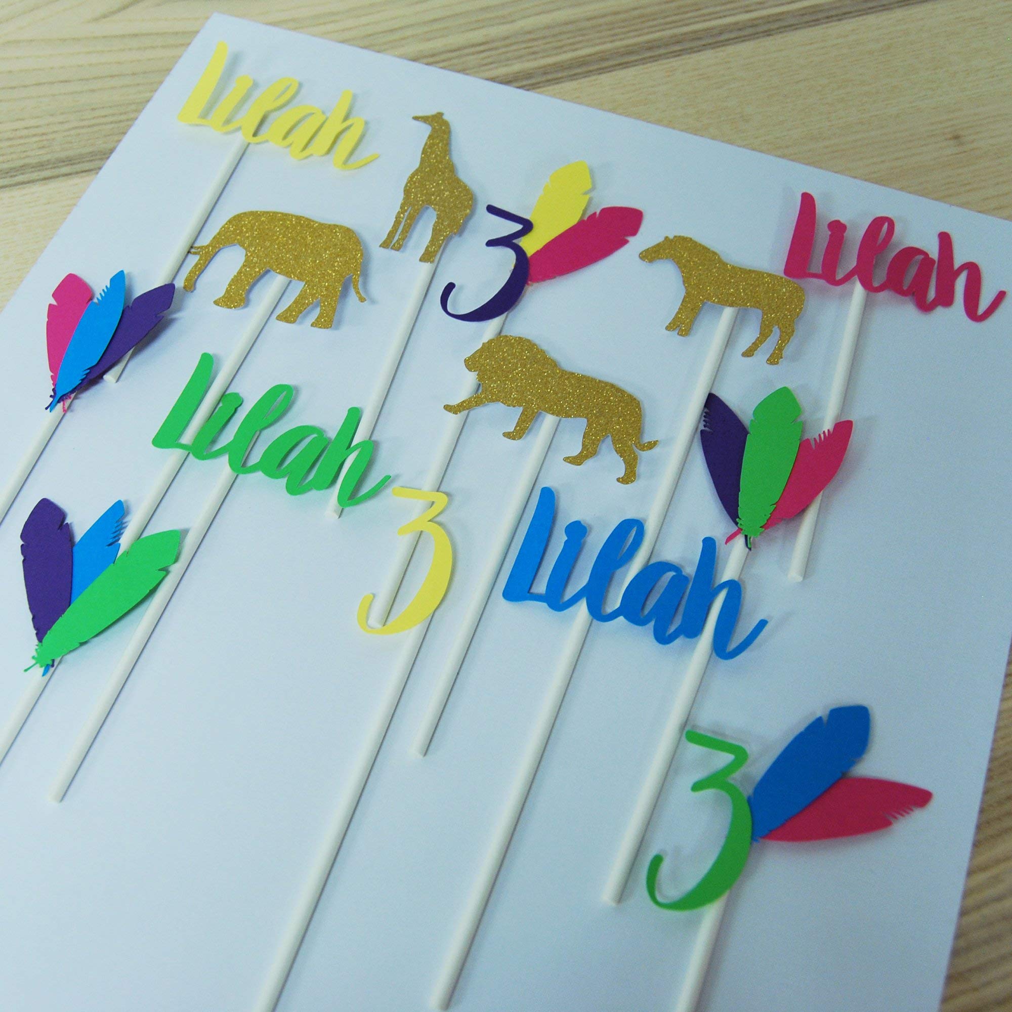 Fun & Festive Cupcake Toppers for Birthdays, Baby Showers & Parties - Young, Wild & Three Theme