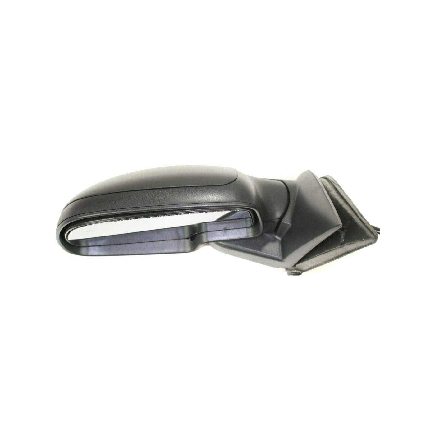 1pc Left Driver Side Textured Black Power Heated Manual Folding Exterior Door Mirror for GMC, Chevy, Cadillac - Standard Non-Dimming Replacement - Perfect for Winter Driving & Parking in Tight Spaces